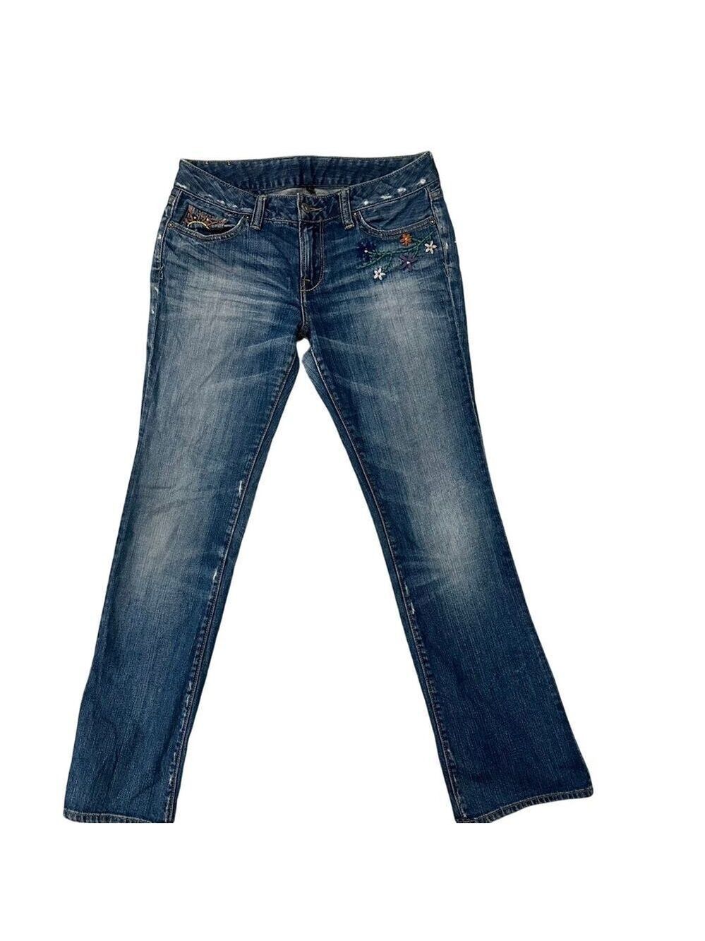 Vintage Lucky Brand Lola Bootcut Jeans 29 Embroidered Pockets Y2K Boho - Picture 4 of 15